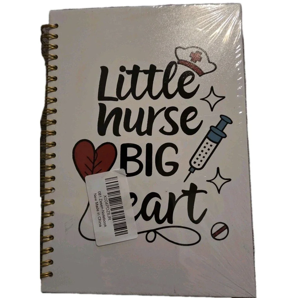 Spiral Bound Nurse Journal - Little Nursr Big Heart Patient Memories Journal NEW